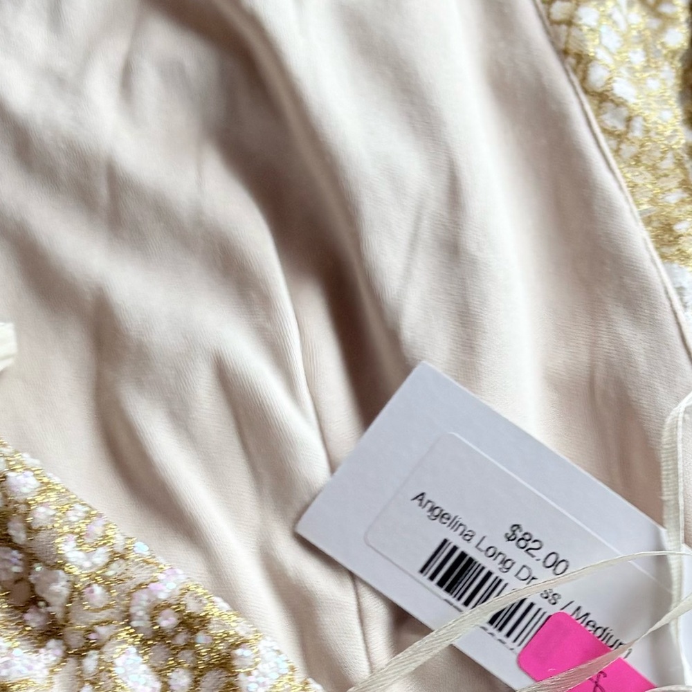 NWT Luxxel Gold Sequin Formal Dress. Size Medium. - Picture 13 of 13